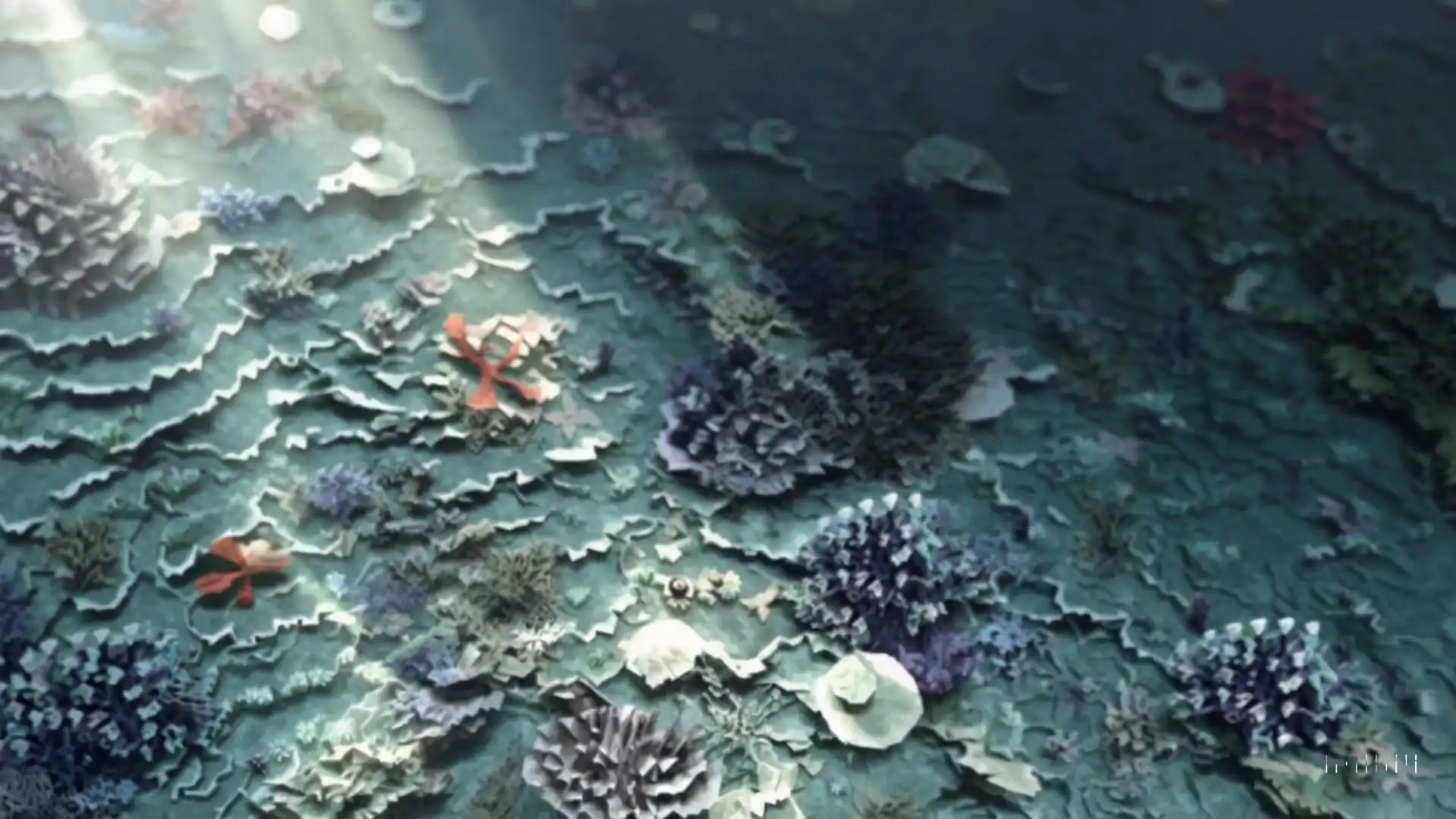 Thumbnail ofA gorgeously rendered papercraft world of a coral reef, rife with colorful fish and sea creatures's video